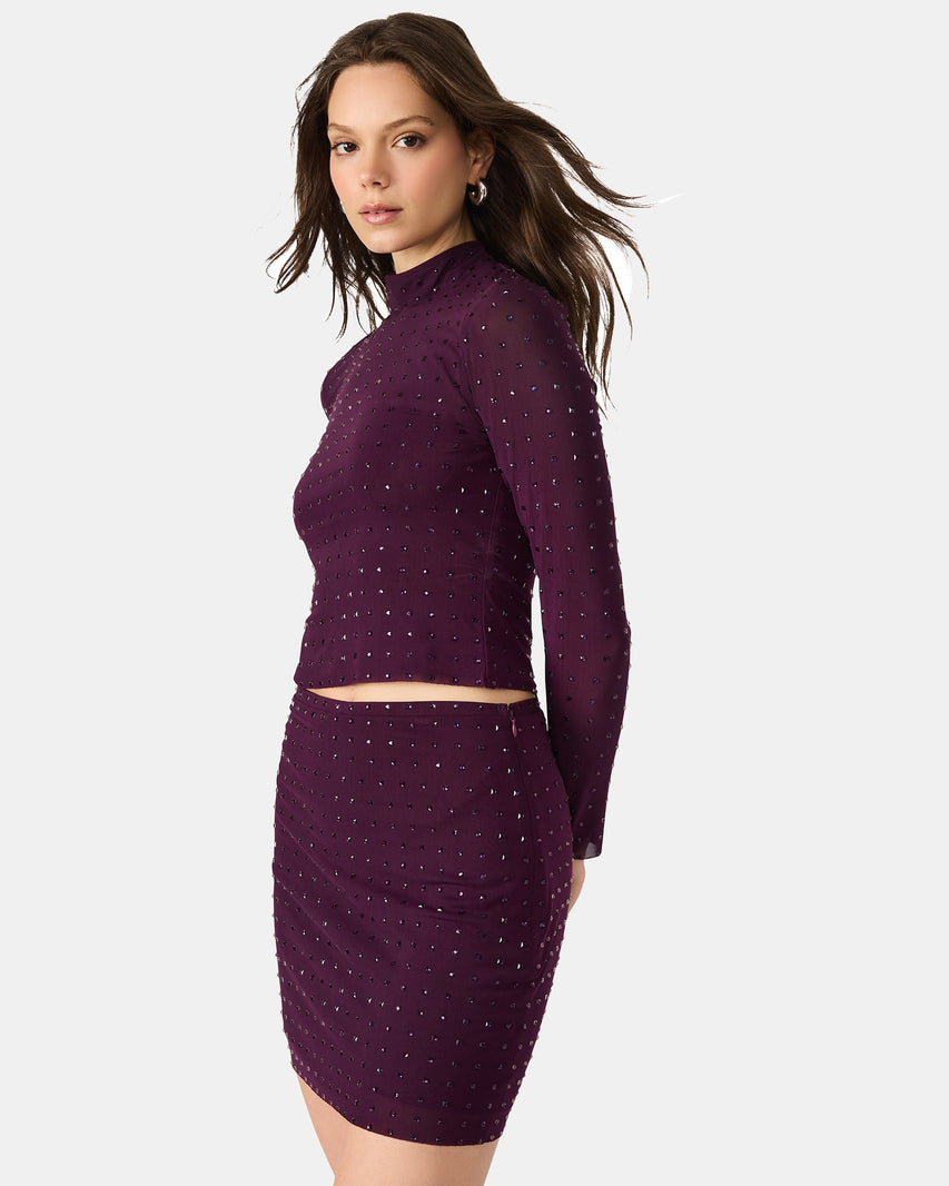 MELVINA TOP PURPLE - Clothing - Steve Madden Canada