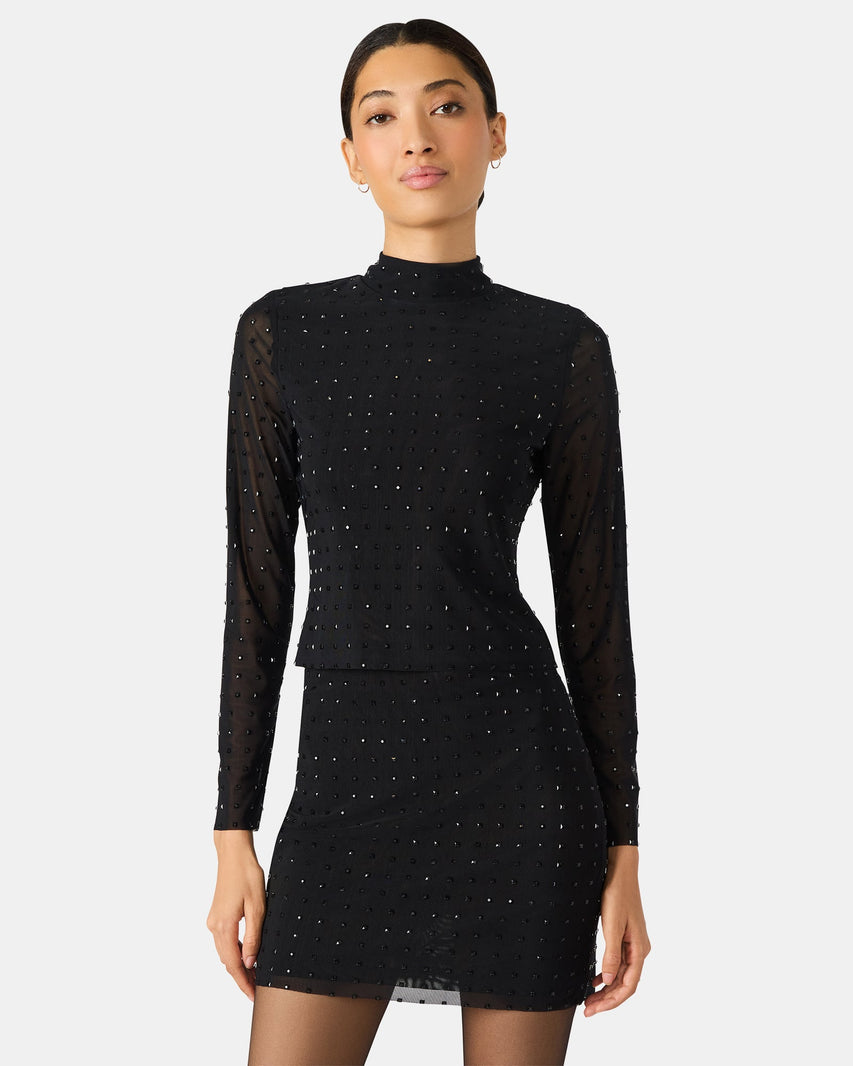 MELVINA TOP BLACK - Clothing - Steve Madden Canada