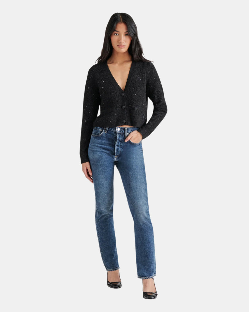 AERO CARDIGAN CHARCOAL - Clothing - Steve Madden Canada