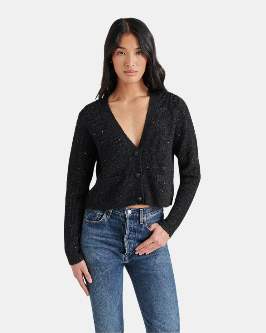 AERO CARDIGAN CHARCOAL - Clothing - Steve Madden Canada