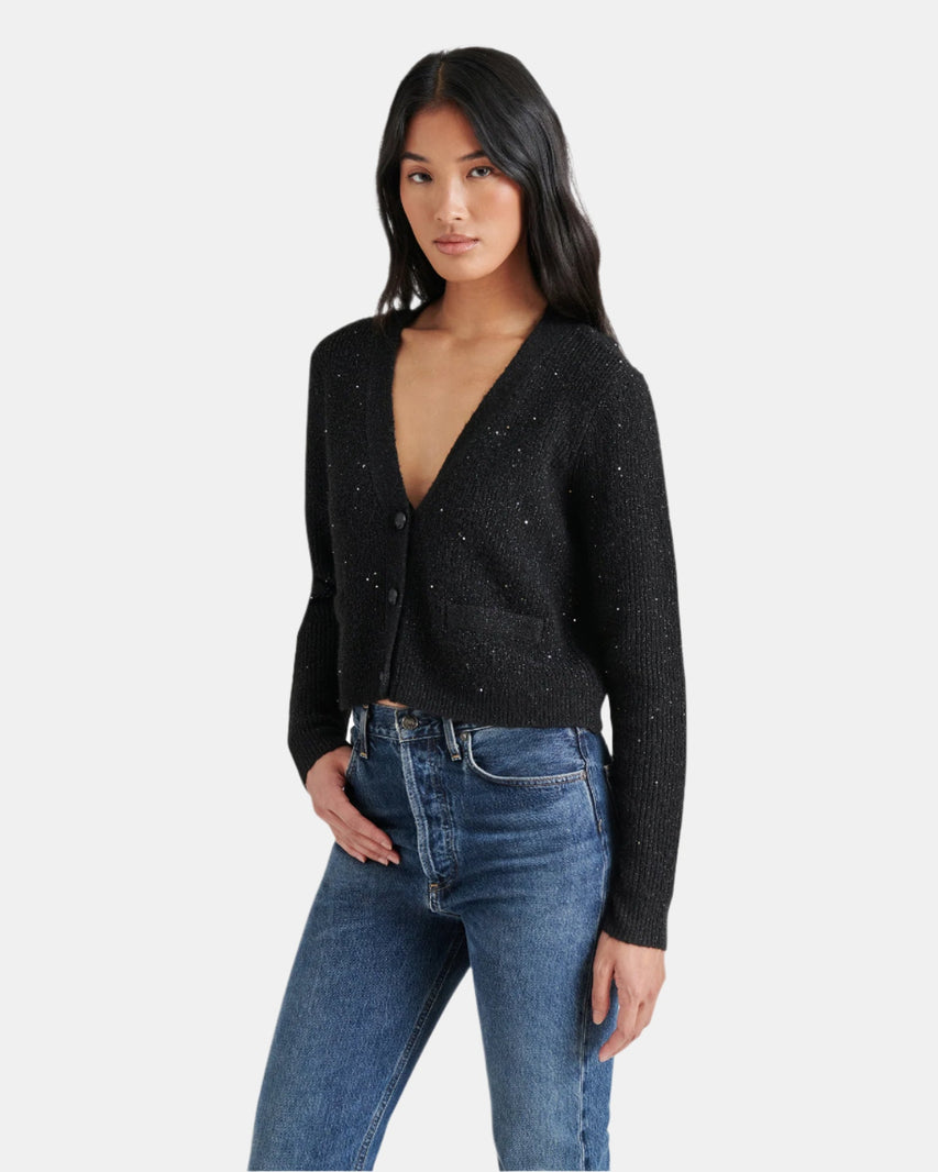 AERO CARDIGAN CHARCOAL - Clothing - Steve Madden Canada