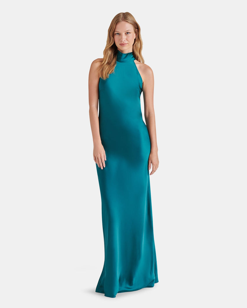 LARA DRESS TEAL - Clothing - Steve Madden Canada