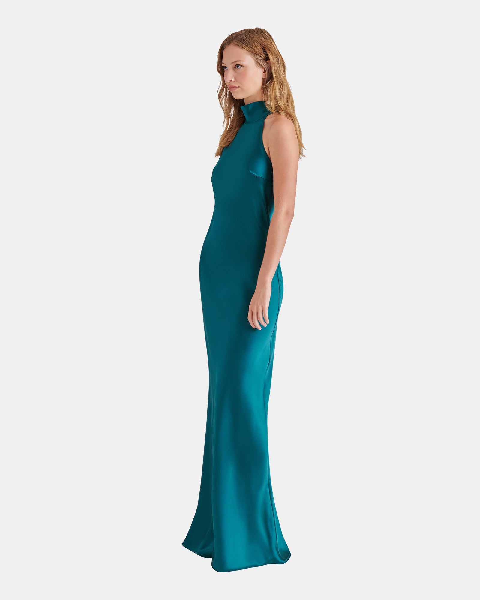 LARA DRESS TEAL - Clothing - Steve Madden Canada