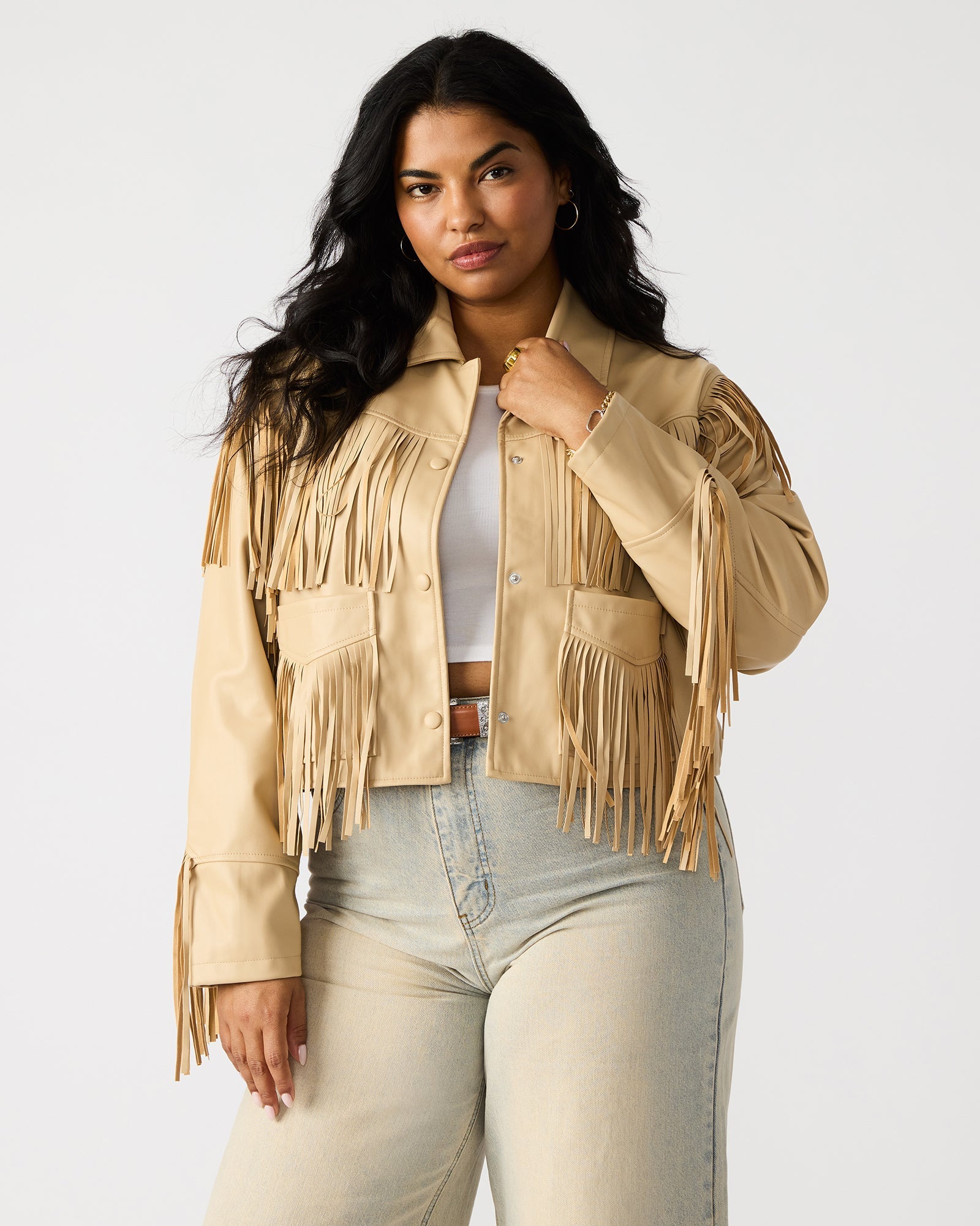 HALIA JACKET TAN - Clothing - Steve Madden Canada
