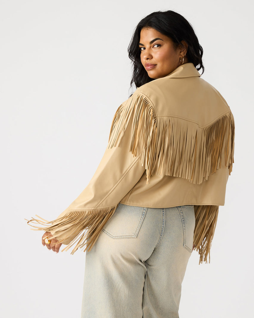 HALIA JACKET TAN - Clothing - Steve Madden Canada