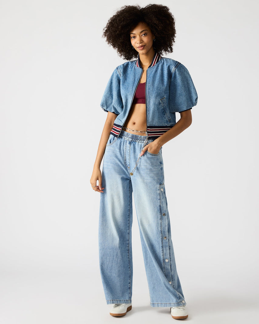 ZAMORA JACKET BLUE - Clothing - Steve Madden Canada