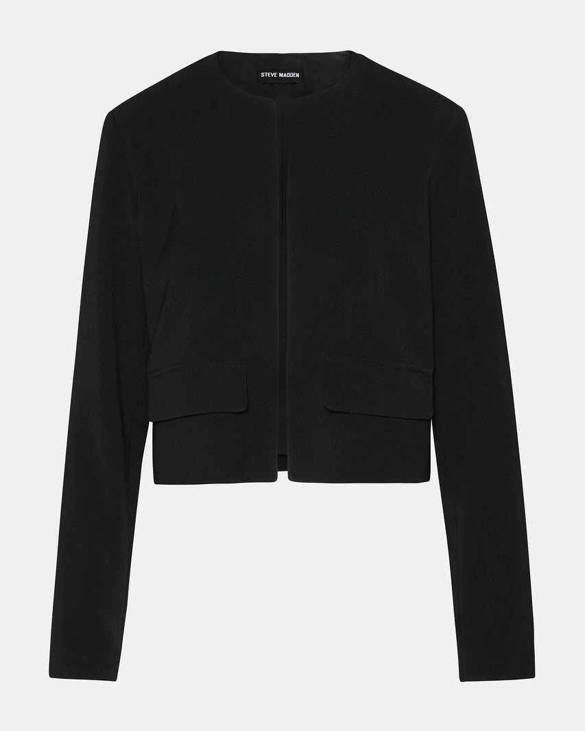 SERENEA BLAZER BLACK - Clothing - Steve Madden Canada
