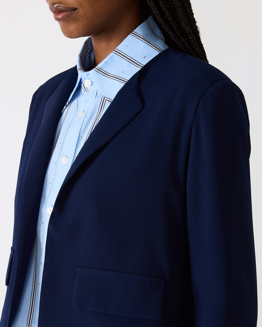 SERENEA BLAZER NAVY - Clothing - Steve Madden Canada