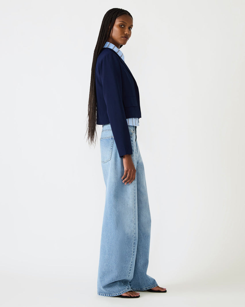 SERENEA BLAZER NAVY - Clothing - Steve Madden Canada