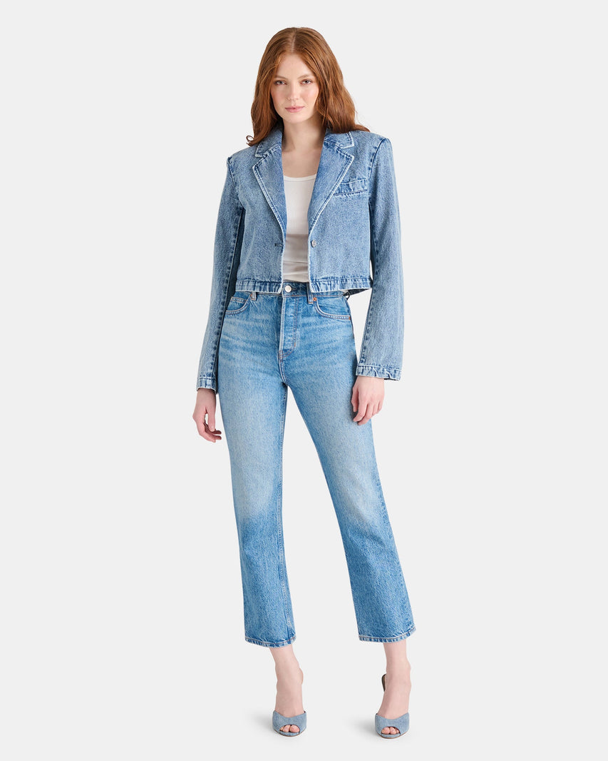 TARIN BLAZER DENIM - Clothing - Steve Madden Canada