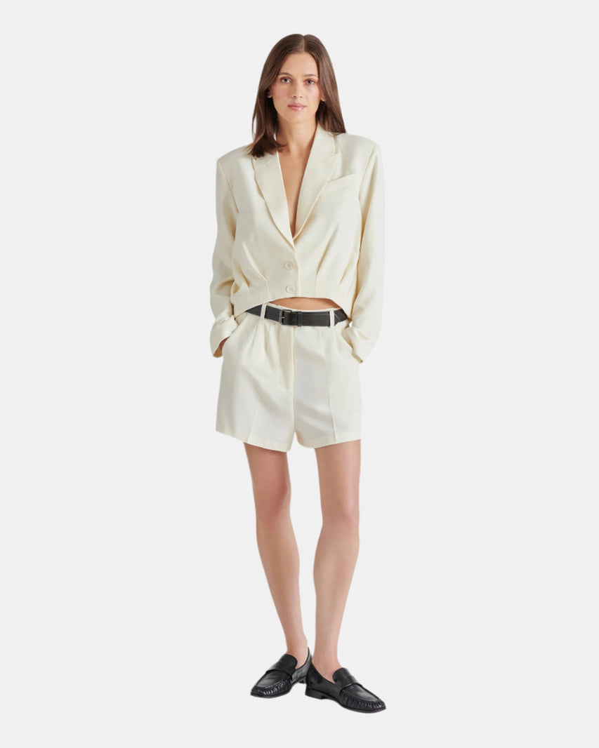 LOWENA BLAZER WHITE - Clothing - Steve Madden Canada