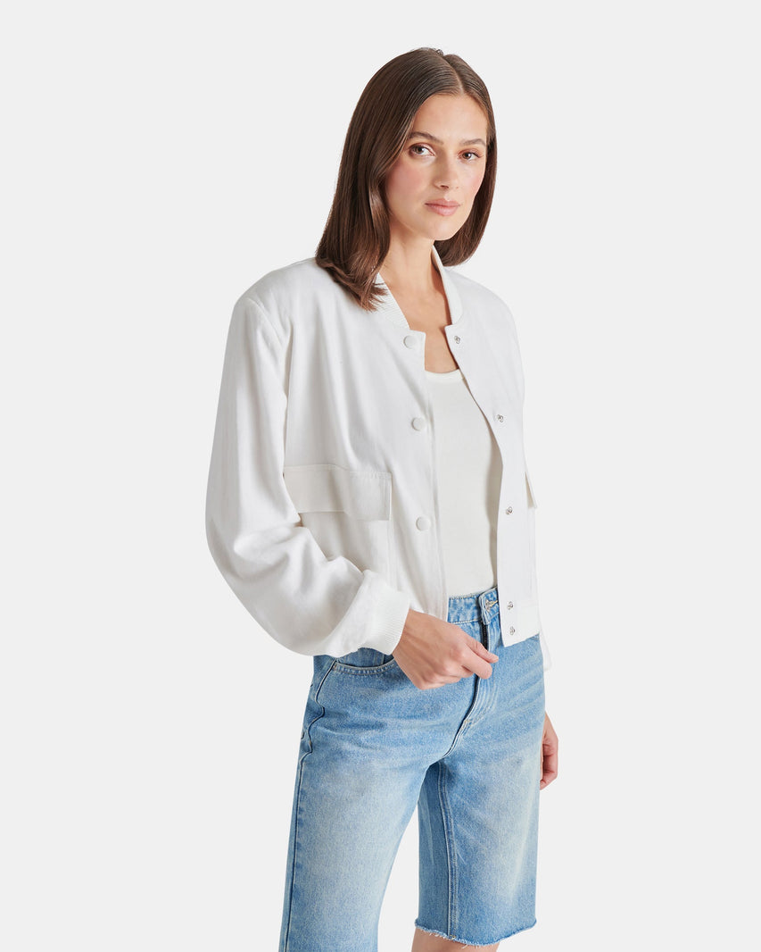ARDINE JACKET WHITE - Clothing - Steve Madden Canada