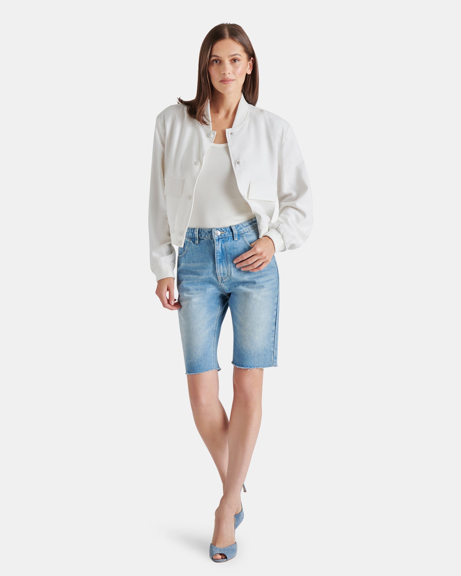 ARDINE JACKET WHITE - Clothing - Steve Madden Canada