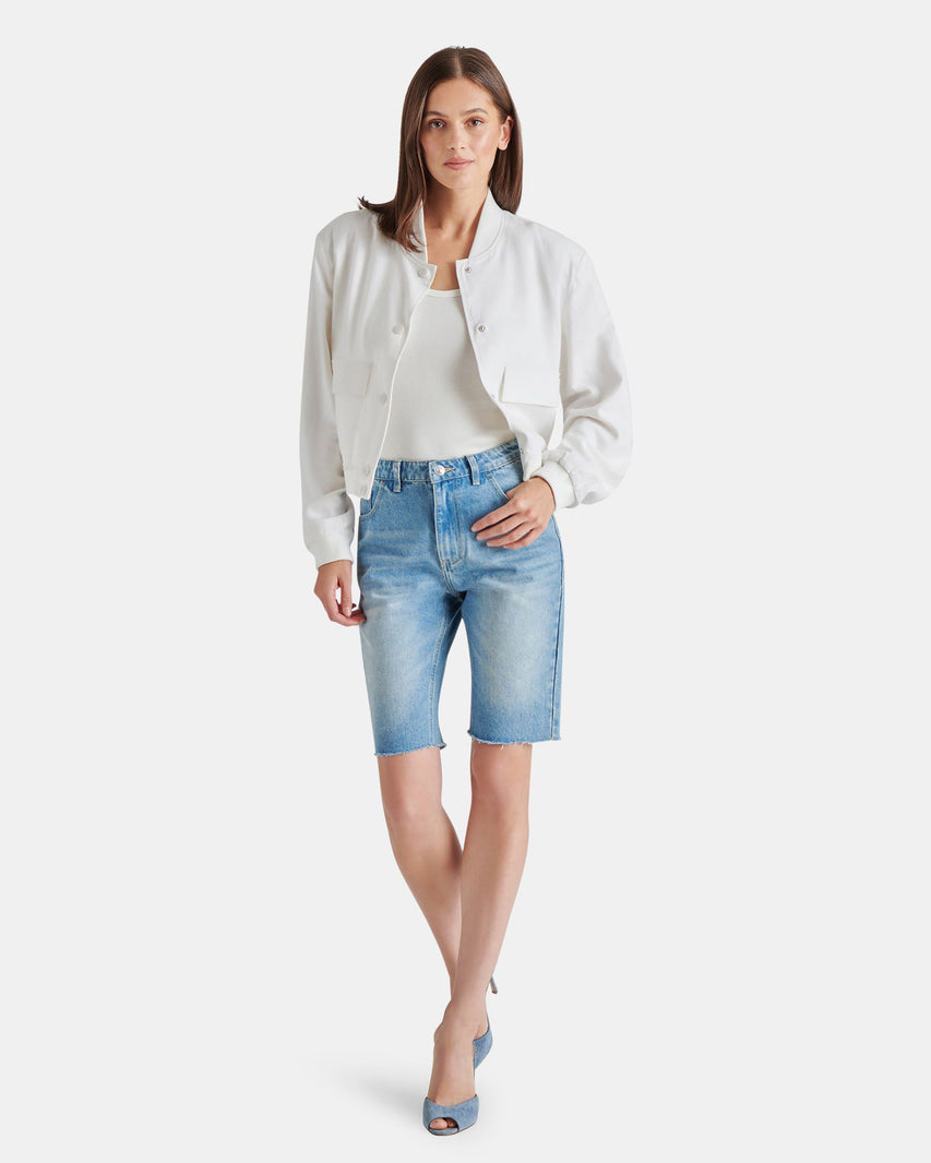 ARDINE JACKET WHITE - Clothing - Steve Madden Canada