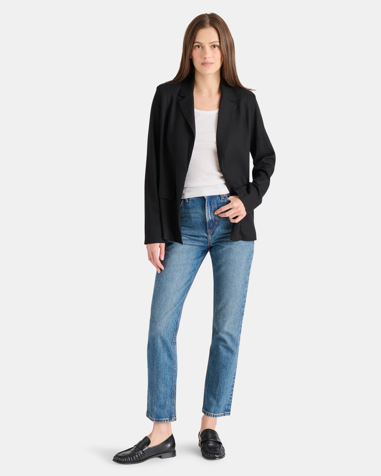 PAYTONN BLAZER BLACK - Clothing - Steve Madden Canada