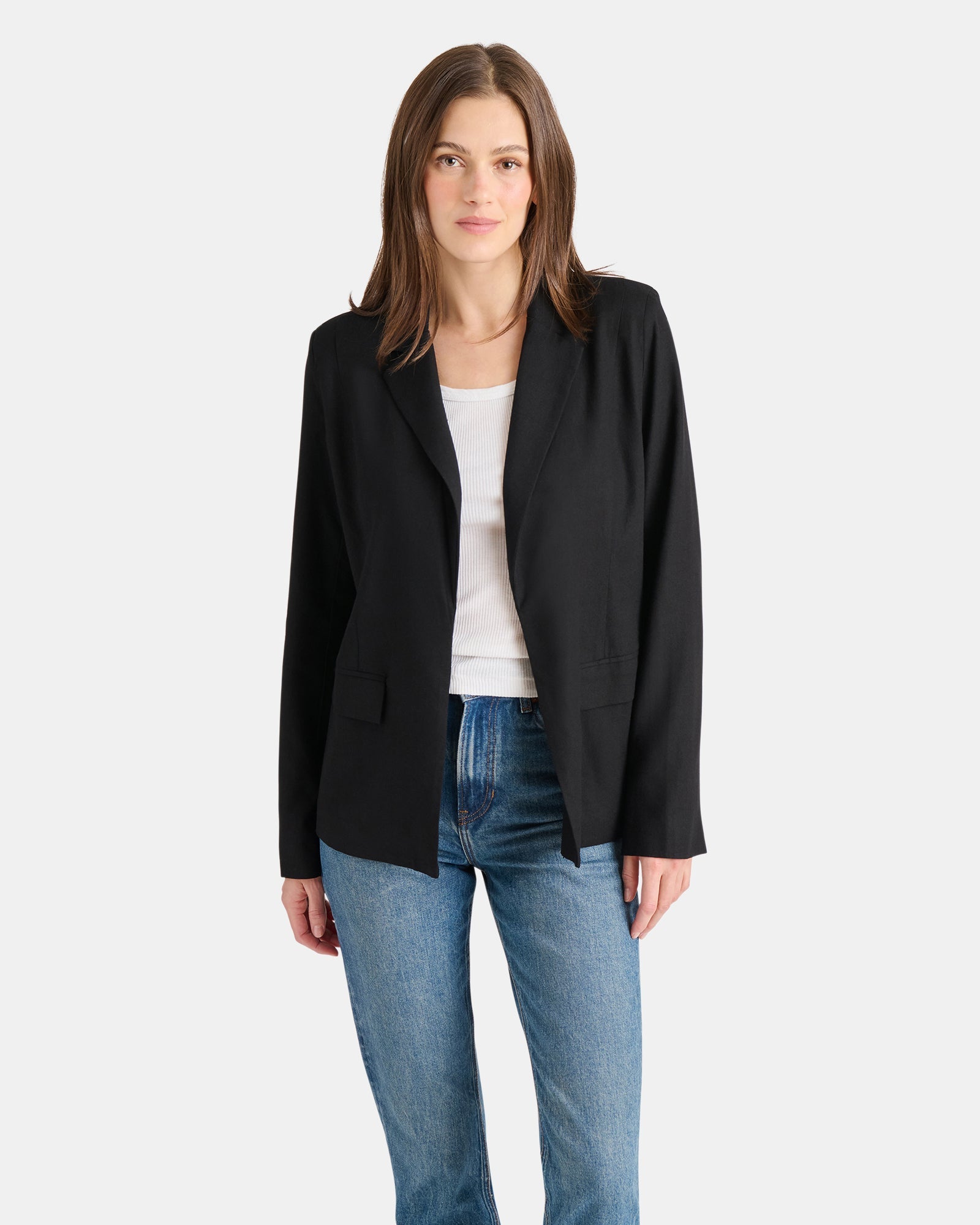 PAYTONN BLAZER BLACK - Clothing - Steve Madden Canada
