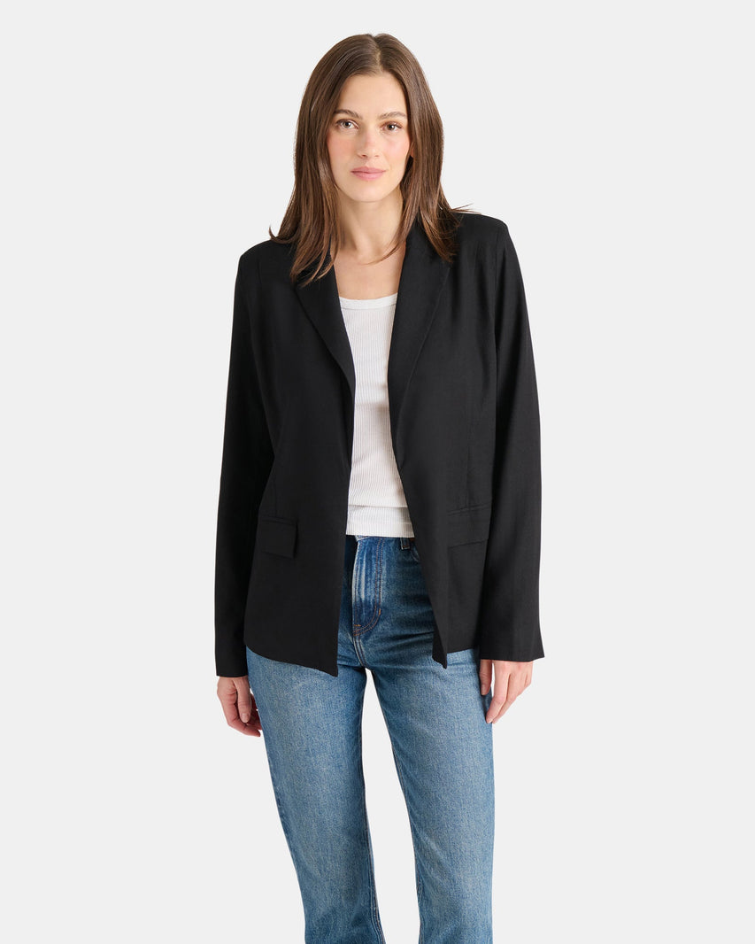 PAYTONN BLAZER BLACK - Clothing - Steve Madden Canada