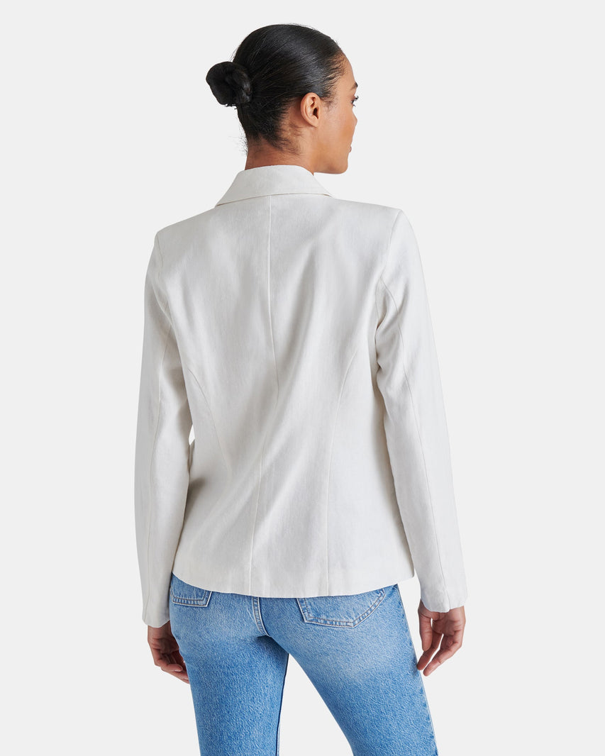 PAYTONN BLAZER WHITE - Clothing - Steve Madden Canada