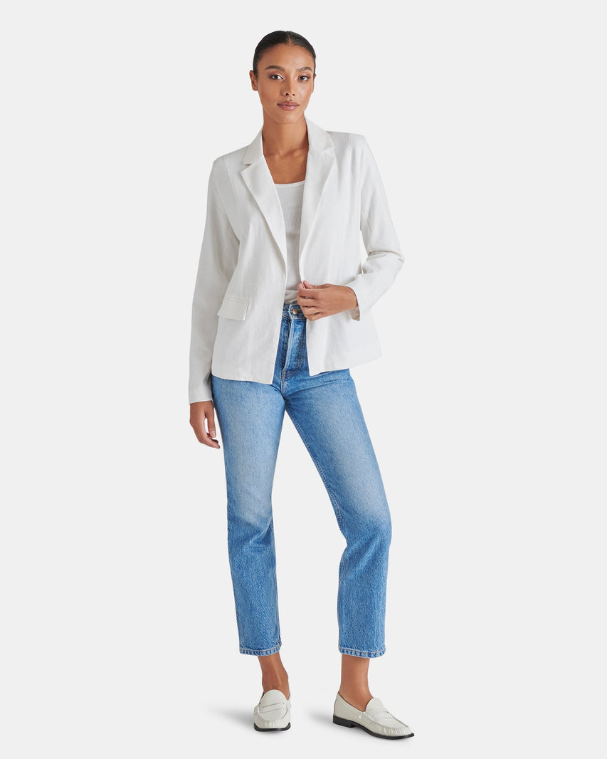PAYTONN BLAZER WHITE - Clothing - Steve Madden Canada