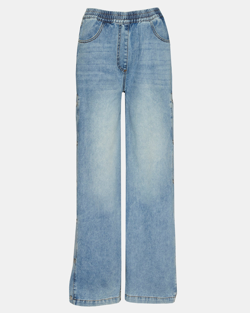KEENIE PANT BLUE - Clothing - Steve Madden Canada