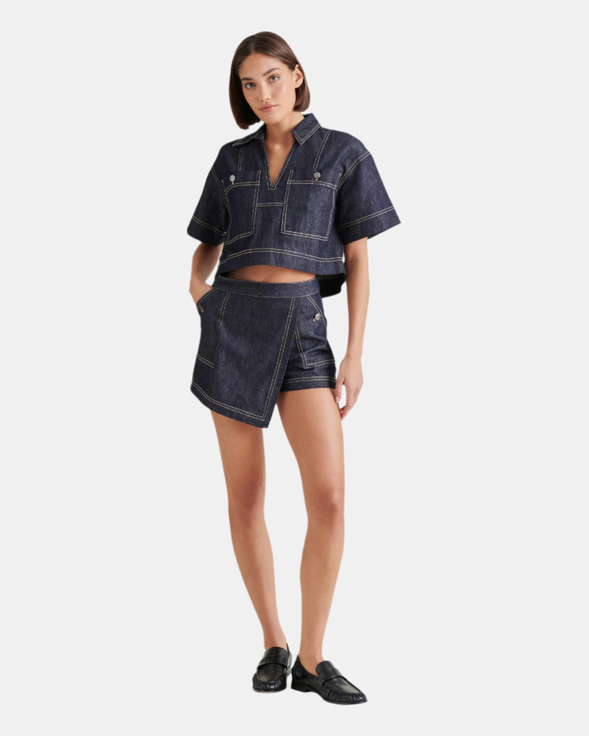 MILENA SKORT INDIGO - Clothing - Steve Madden Canada