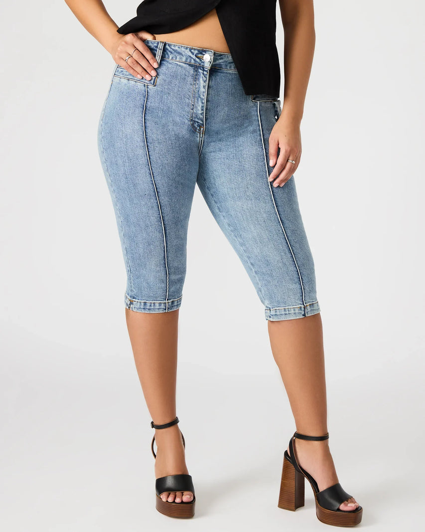 DELRAY CAPRI PANT BLUE - Clothing - Steve Madden Canada