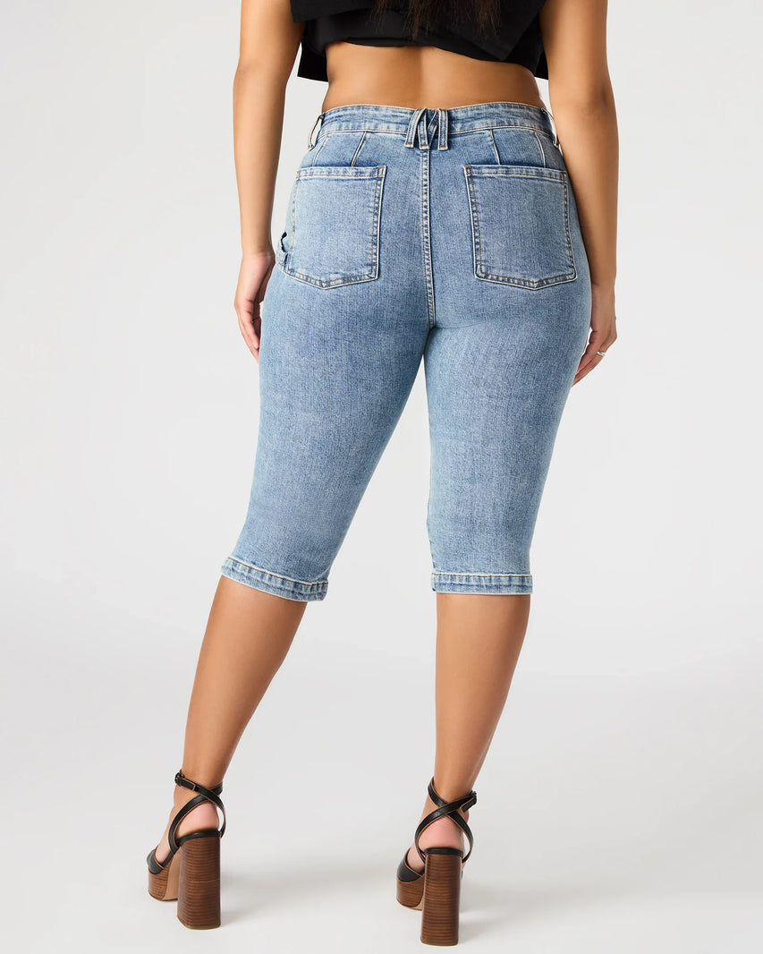 DELRAY CAPRI PANT BLUE - Clothing - Steve Madden Canada