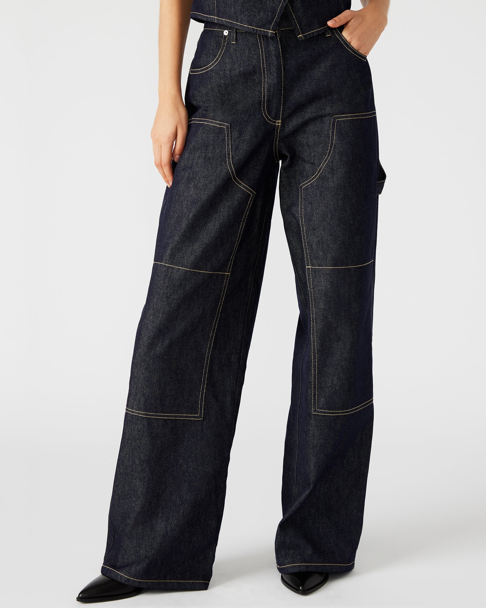 ASHYLA PANT INDIGO - Clothing - Steve Madden Canada