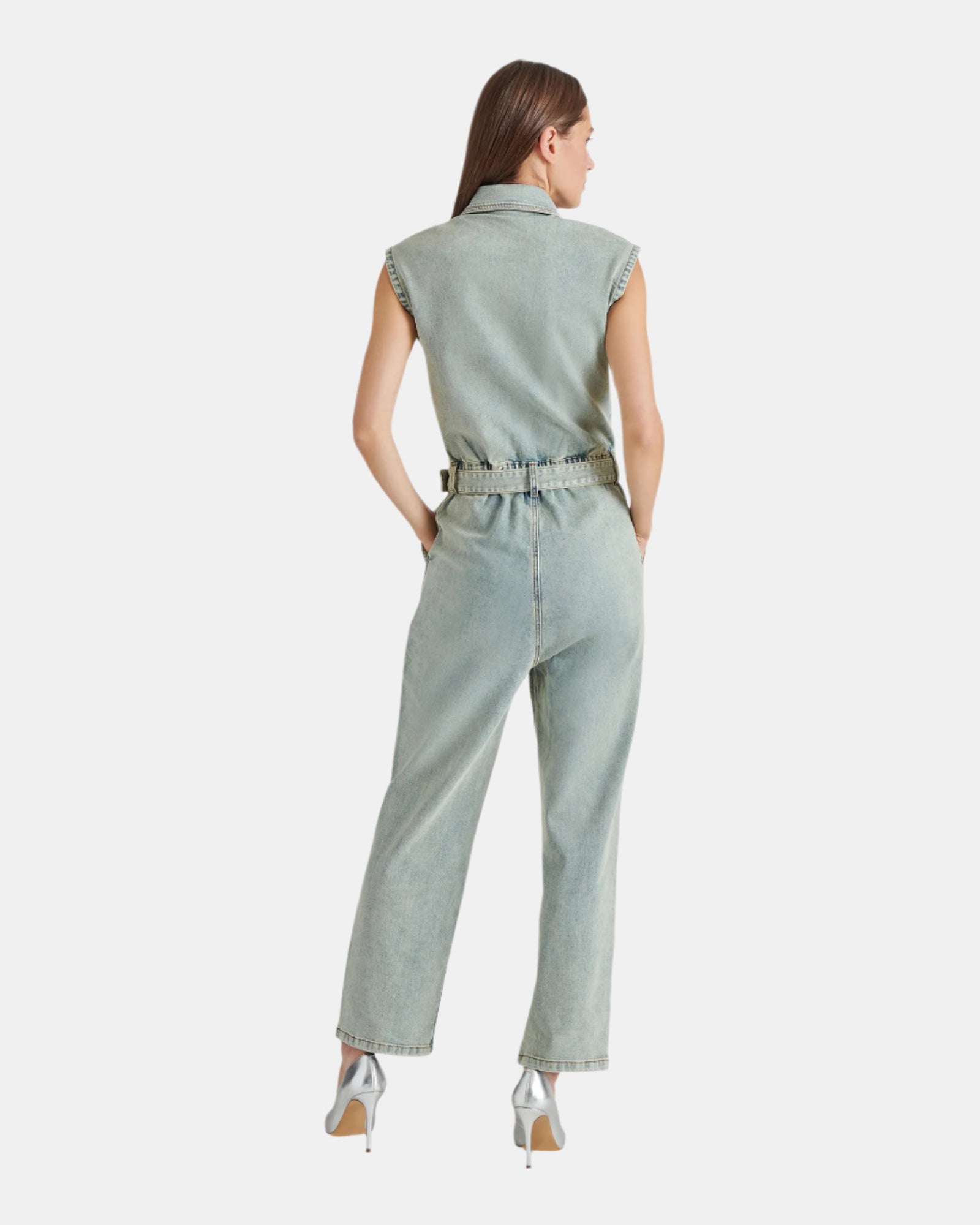 OLYNNE JUMPSUIT DENIM - Clothing - Steve Madden Canada