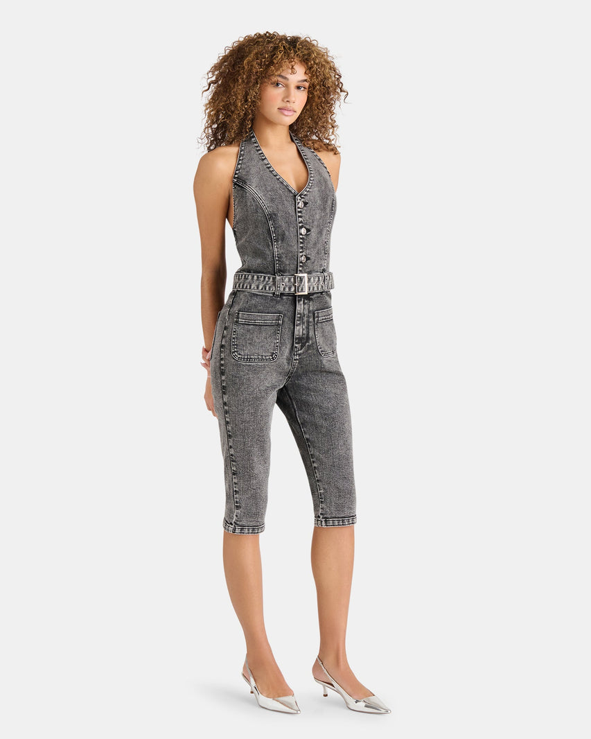 RIKITA JUMPSUIT BLACK - Clothing - Steve Madden Canada