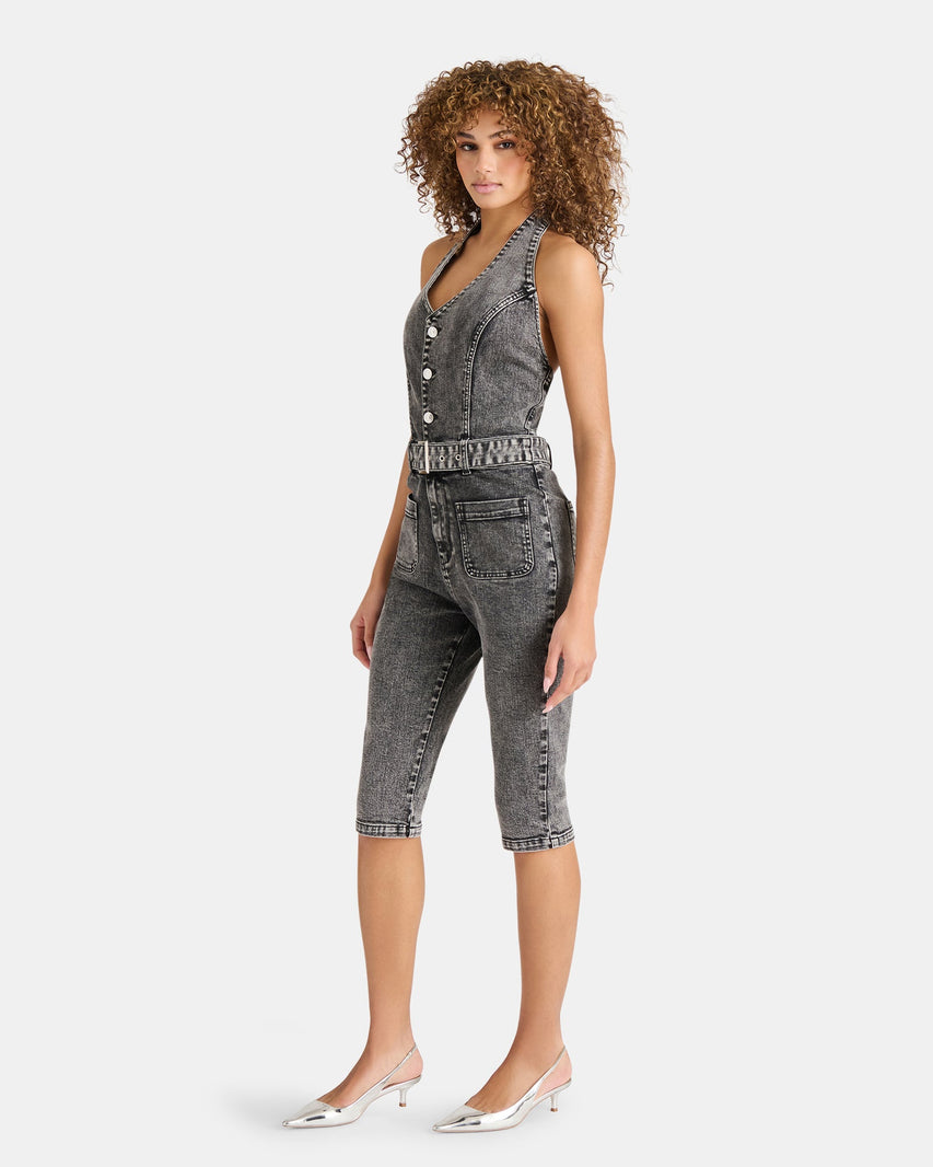 RIKITA JUMPSUIT BLACK - Clothing - Steve Madden Canada