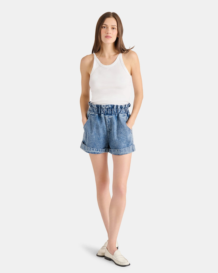 ELARE SHORTS DENIM - Clothing - Steve Madden Canada