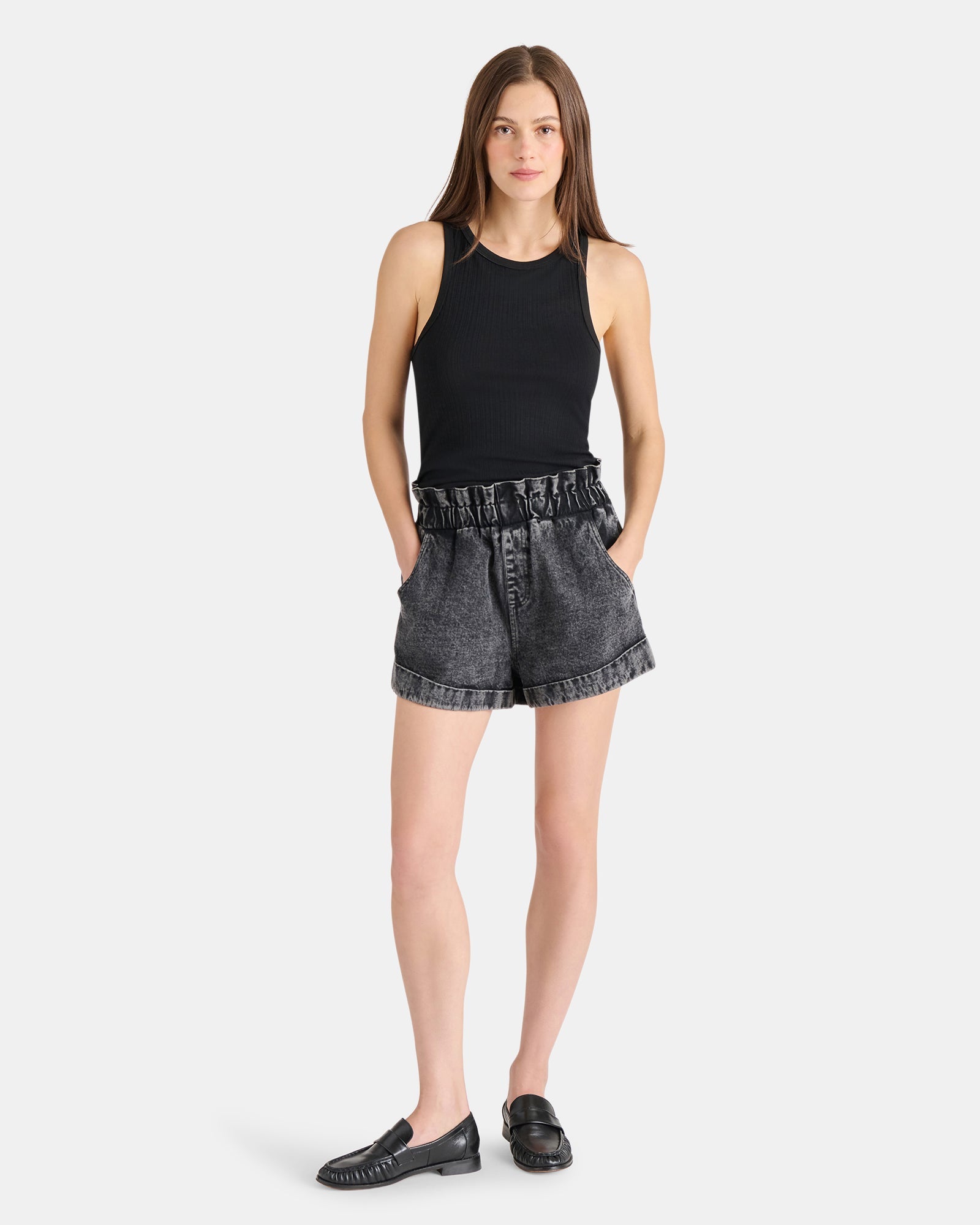 ELARE SHORTS BLACK - Clothing - Steve Madden Canada