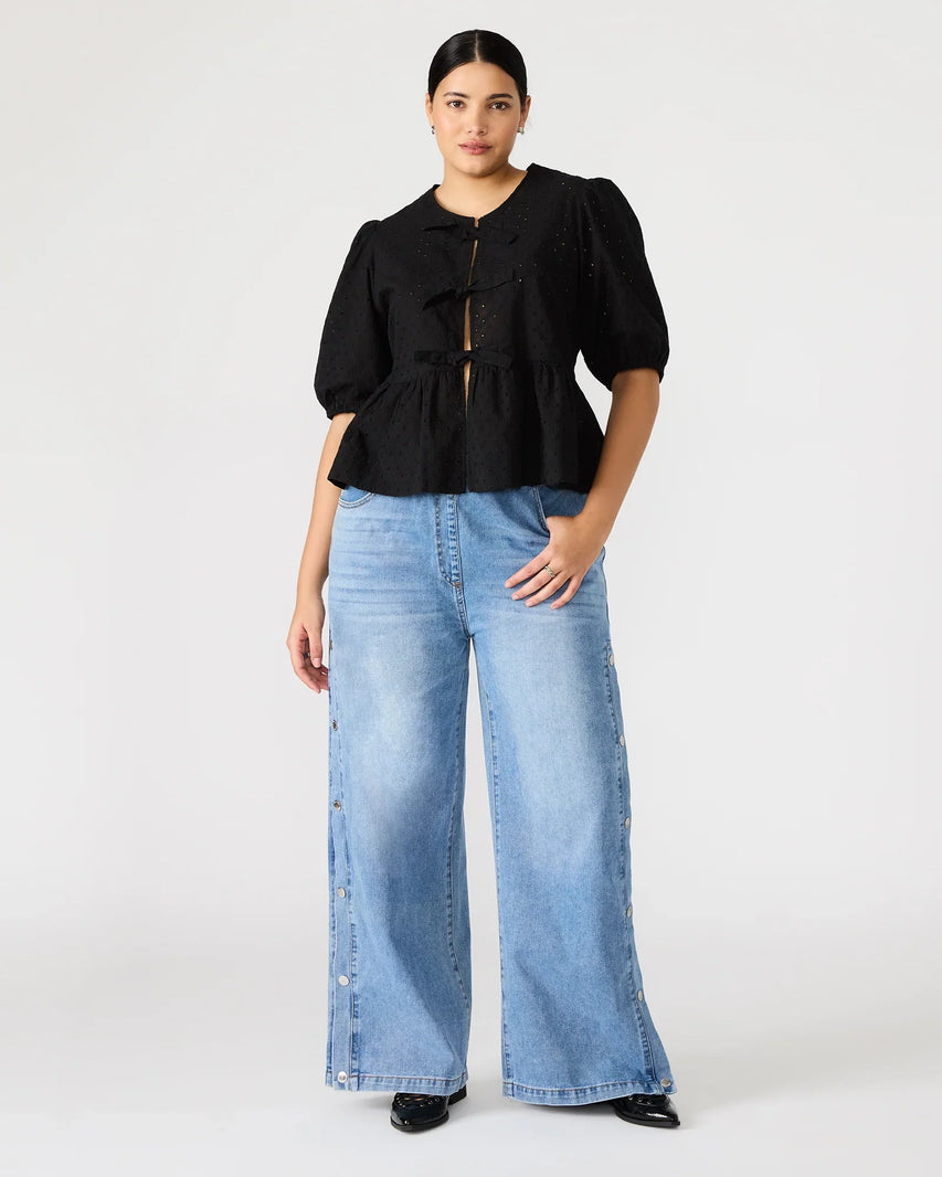 PAULA TOP BLACK - Clothing - Steve Madden Canada