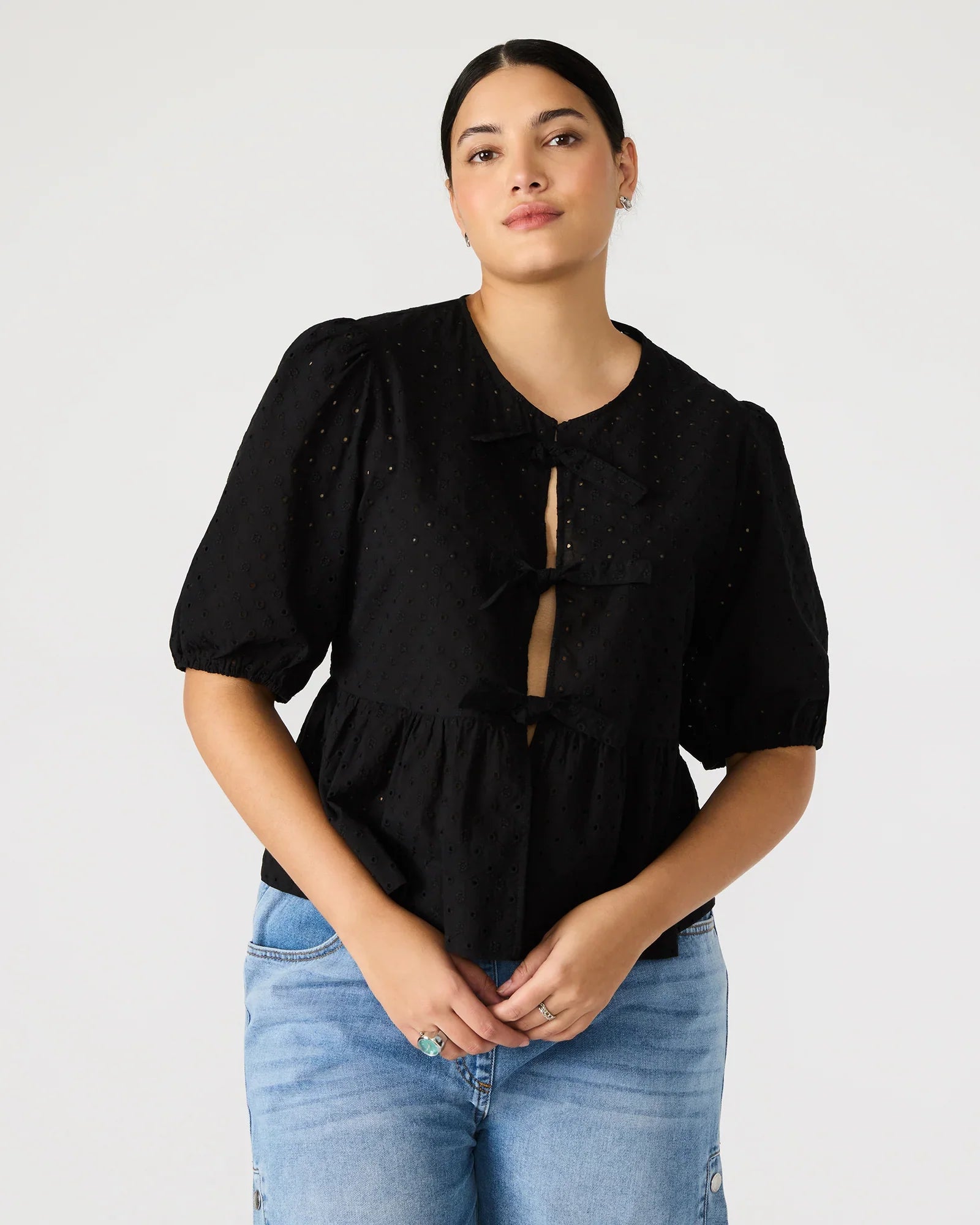 PAULA TOP BLACK - Clothing - Steve Madden Canada