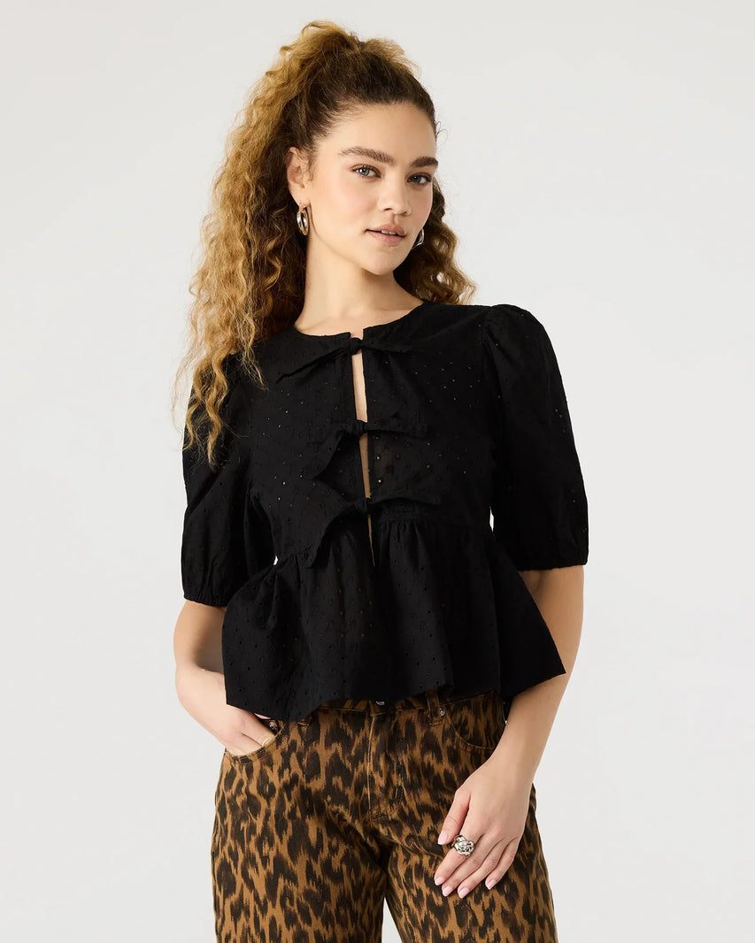 PAULA TOP BLACK - Clothing - Steve Madden Canada