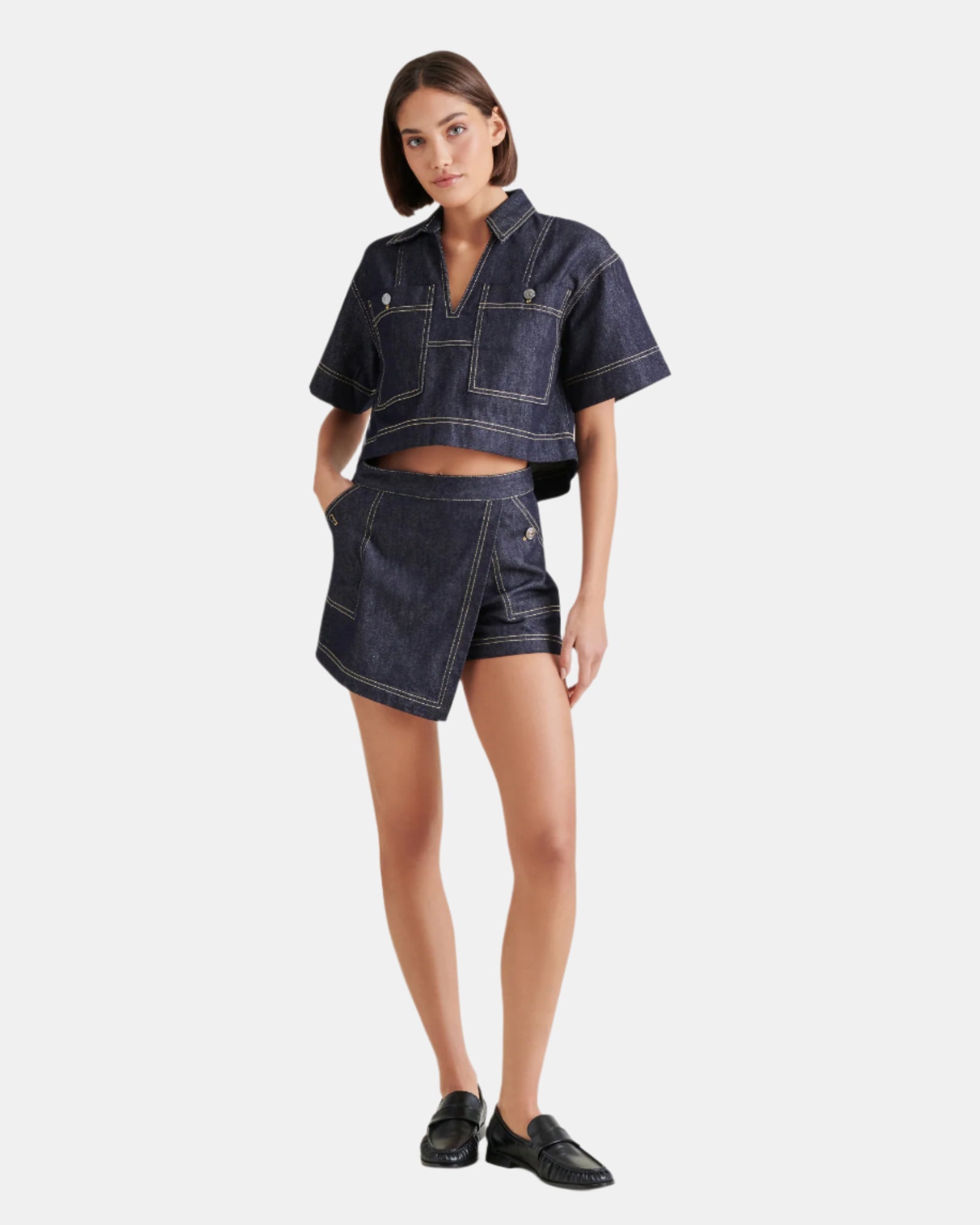 JAI TOP INDIGO - Clothing - Steve Madden Canada
