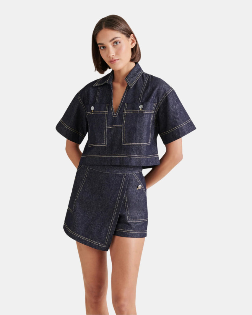 JAI TOP INDIGO - Clothing - Steve Madden Canada