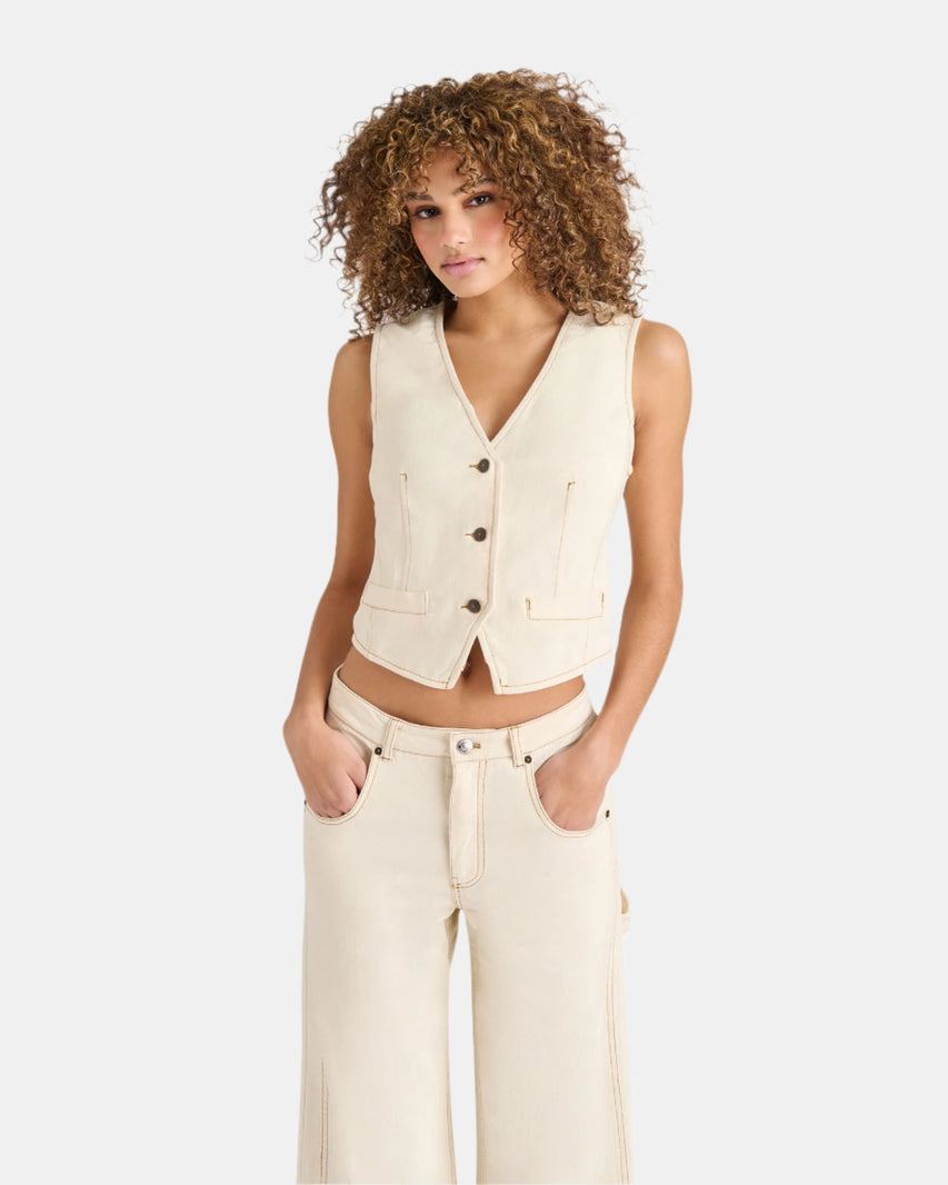 SELENE VEST NATURAL - Clothing - Steve Madden Canada