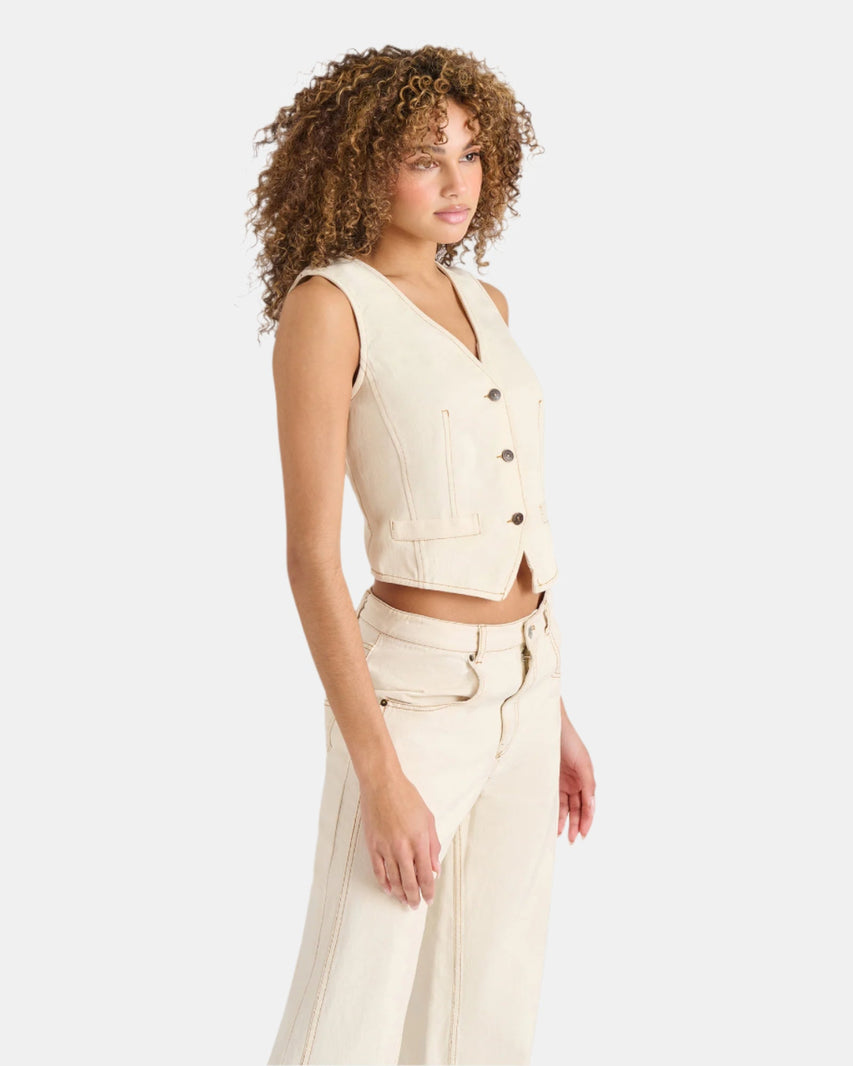 SELENE VEST NATURAL - Clothing - Steve Madden Canada