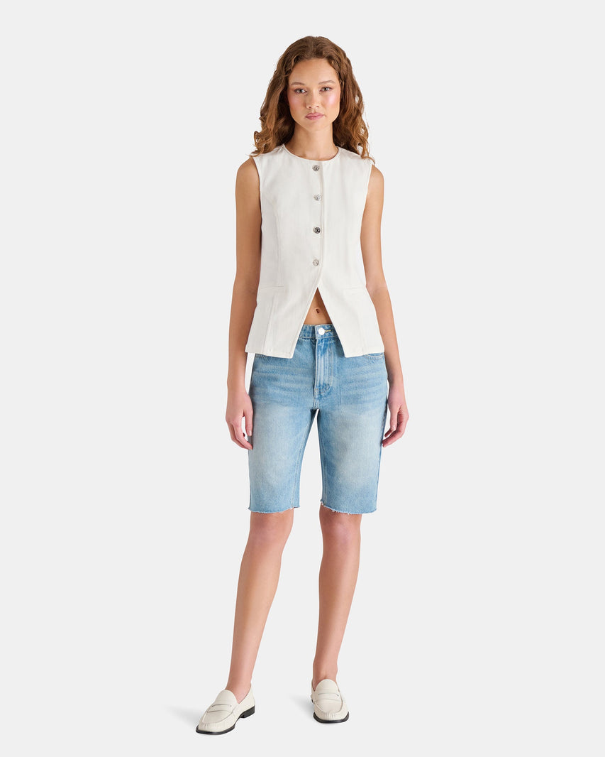 WESLEY TOP WHITE - Clothing - Steve Madden Canada