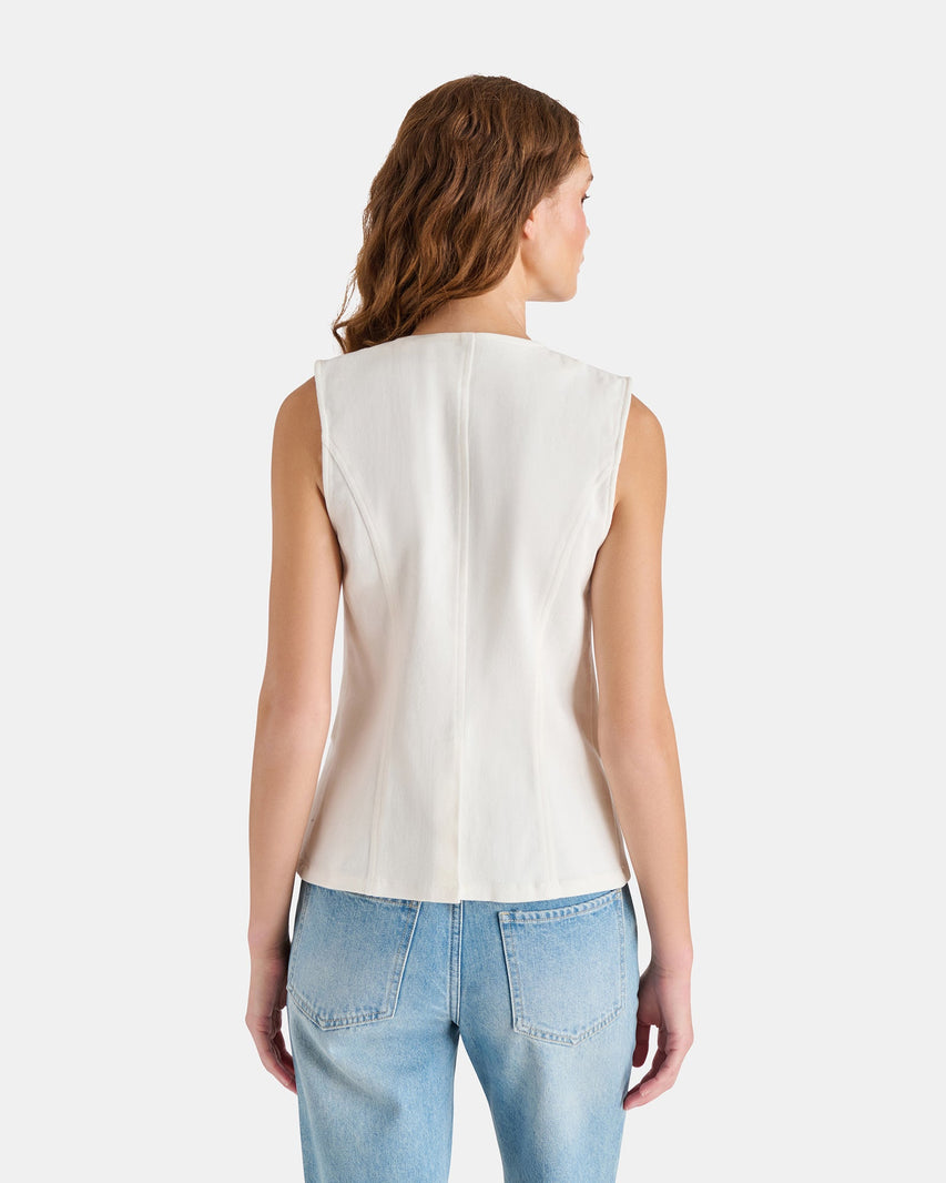 WESLEY TOP WHITE - Clothing - Steve Madden Canada