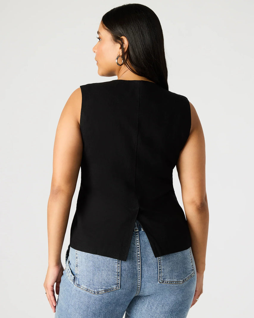 WESLEY TOP BLACK FABRIC - Clothing - Steve Madden Canada