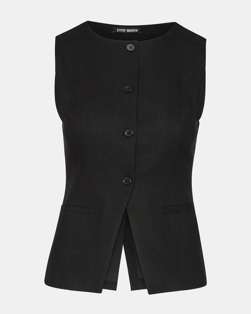 WESLEY TOP BLACK FABRIC - Clothing - Steve Madden Canada