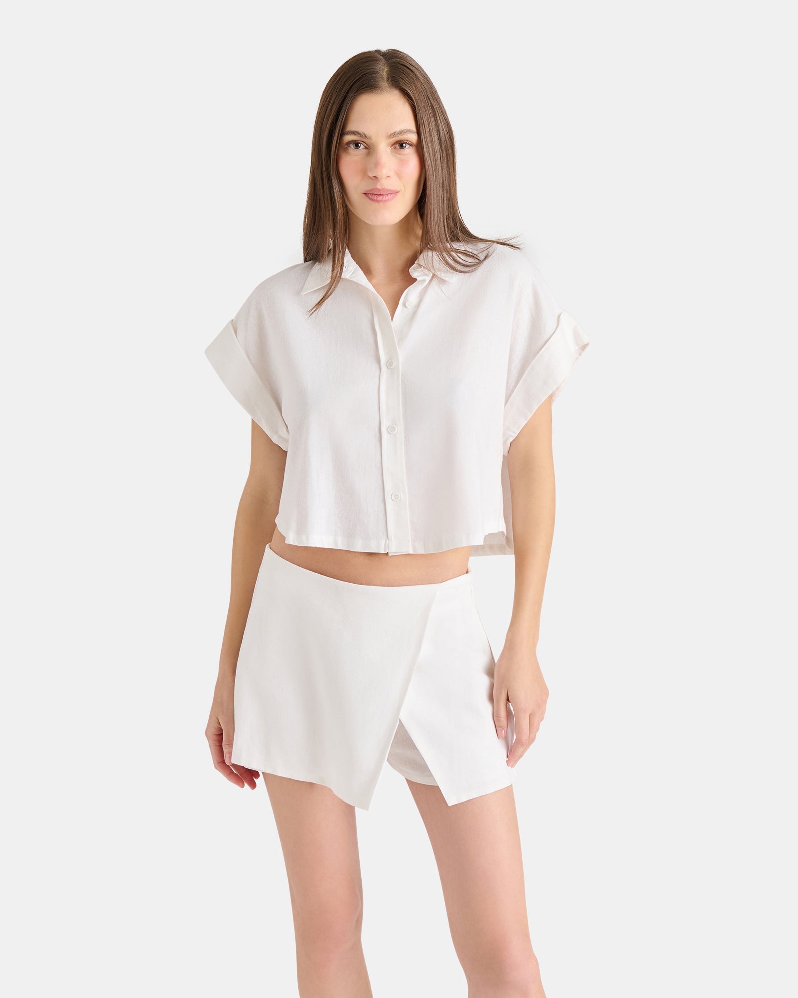 ILARA TOP WHITE - Clothing - Steve Madden Canada