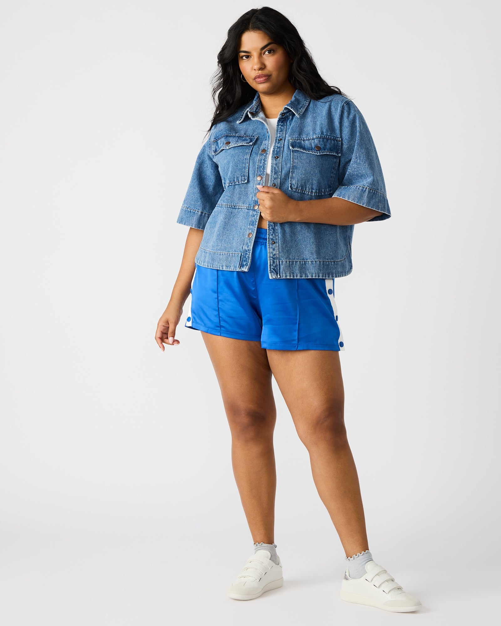 ELIANA TOP BLUE - Clothing - Steve Madden Canada