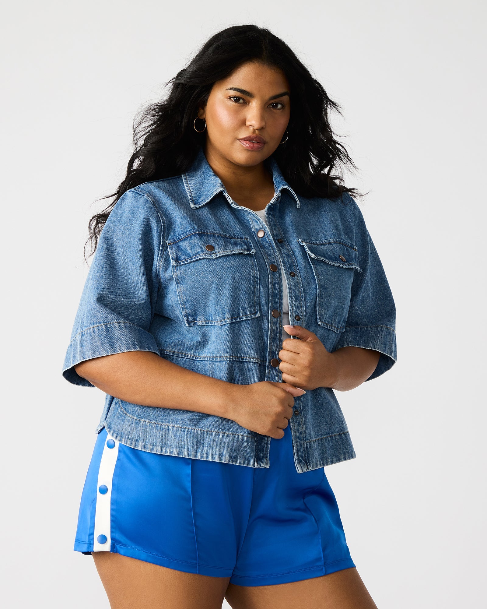 ELIANA TOP BLUE - Clothing - Steve Madden Canada