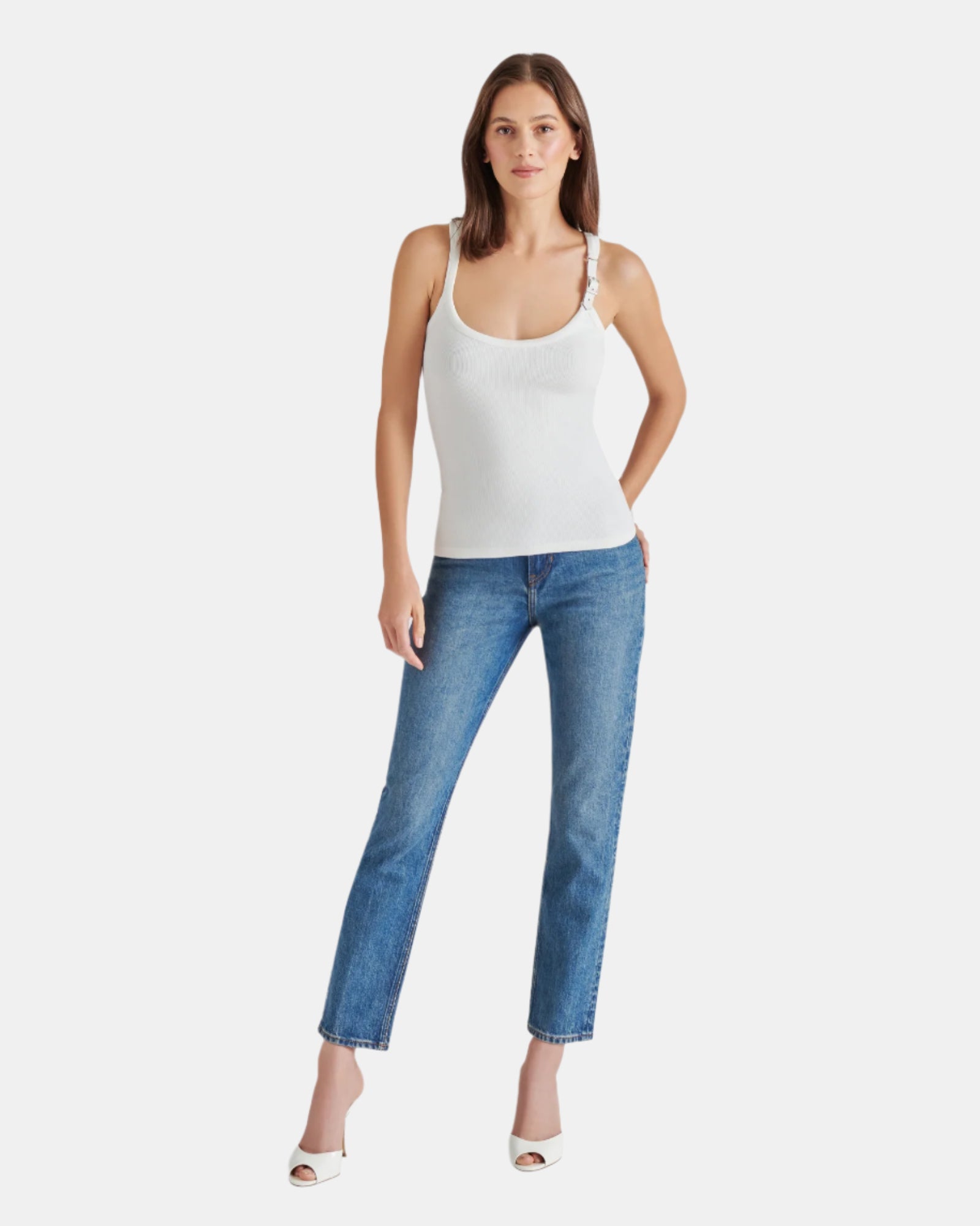 TOSSA TOP WHITE - Clothing - Steve Madden Canada