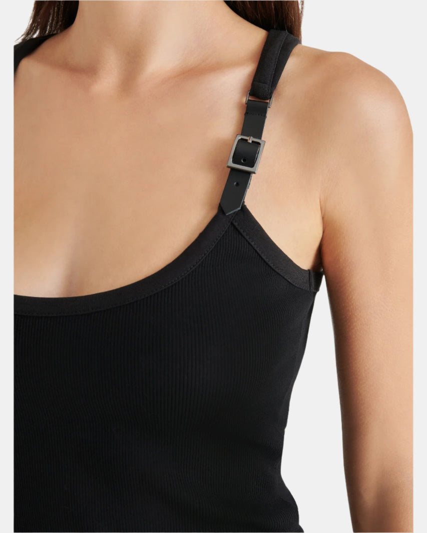 TOSSA TOP BLACK - Clothing - Steve Madden Canada