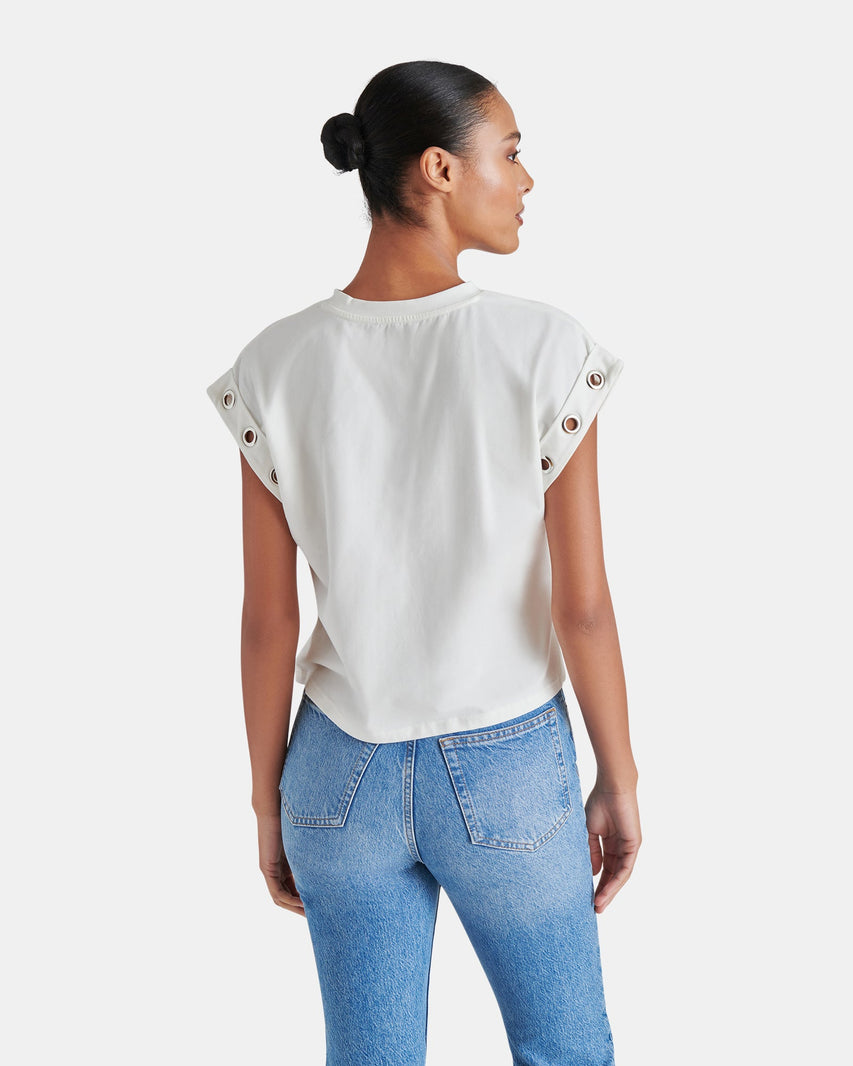 MADDOX TOP WHITE - Clothing - Steve Madden Canada